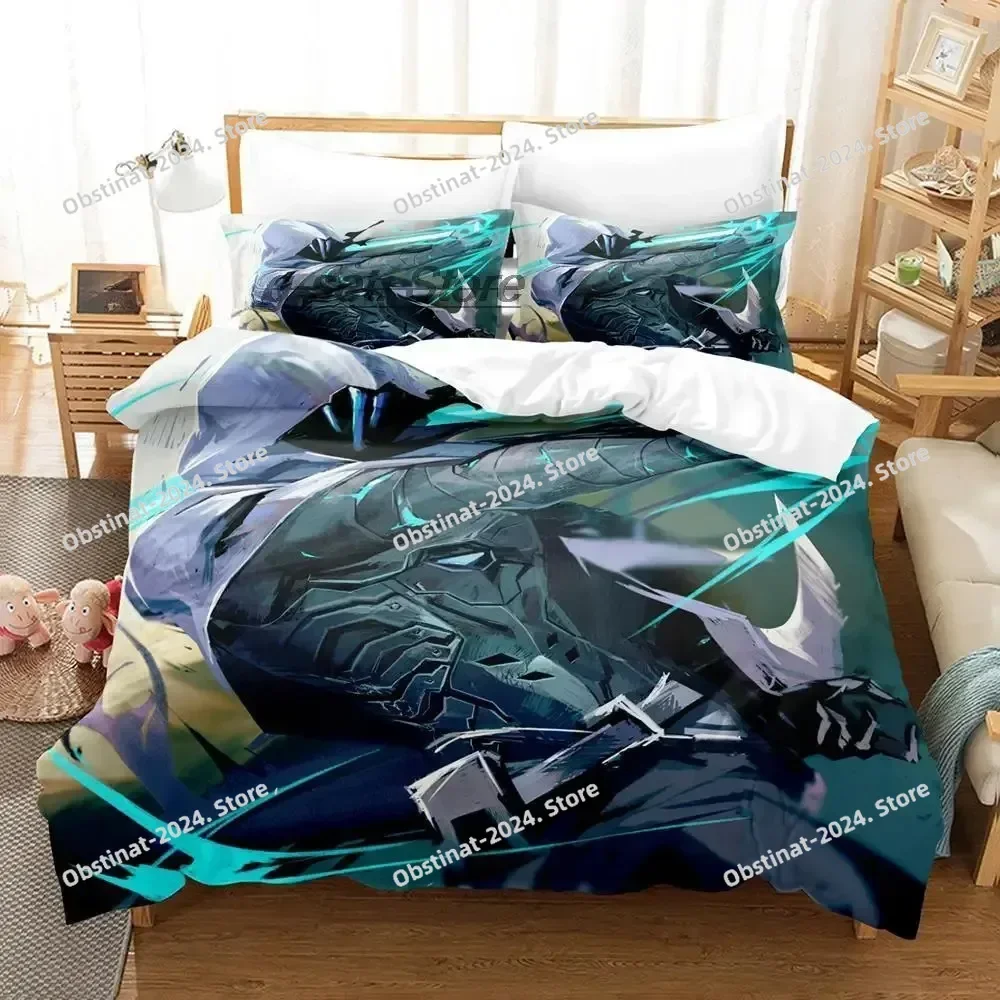 Game VALORANT Omen Bedding Set Single Twin Full Queen King Size Bed Set Adult Kid Bedroom Duvet cover Sets Anime Bed Sheet Set