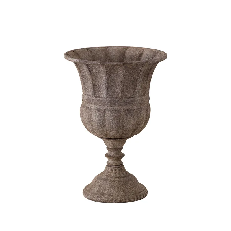 

Roman column balcony large-diameter decorative ornaments, outdoor tall courtyard garden trophy flower utensils