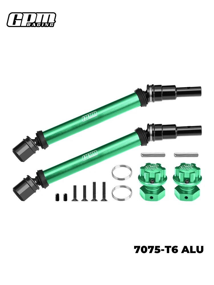GPM 4140 koolstofstaal + legering, voor- en achteras met CVD-aandrijving, inclusief wielmoer en wielbout van 17 mm, voor ARRMA 1/10 Kraton Outcast 4S.