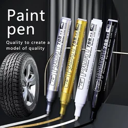 Metallic Paint Marker Pens with Ink Set Gold Silver White Permanent 2mm Art Markers for Manga Crafts Scrapbooking Art Supplies