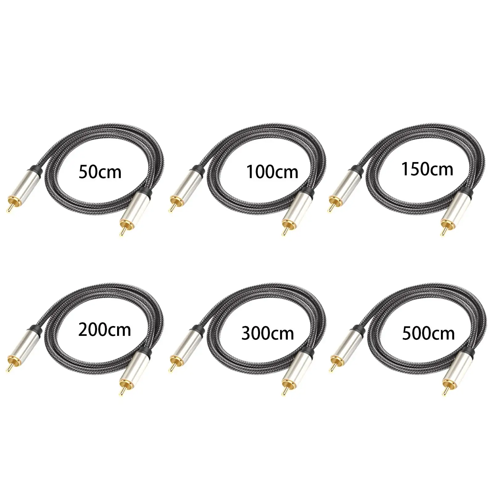 Coaxial Digital Audio Cable 1 RCA Male to 1 RCA Male HiFi 5.1 SPDIF Subwoofer Cable for Home Theater Amplifier Speaker HDTV