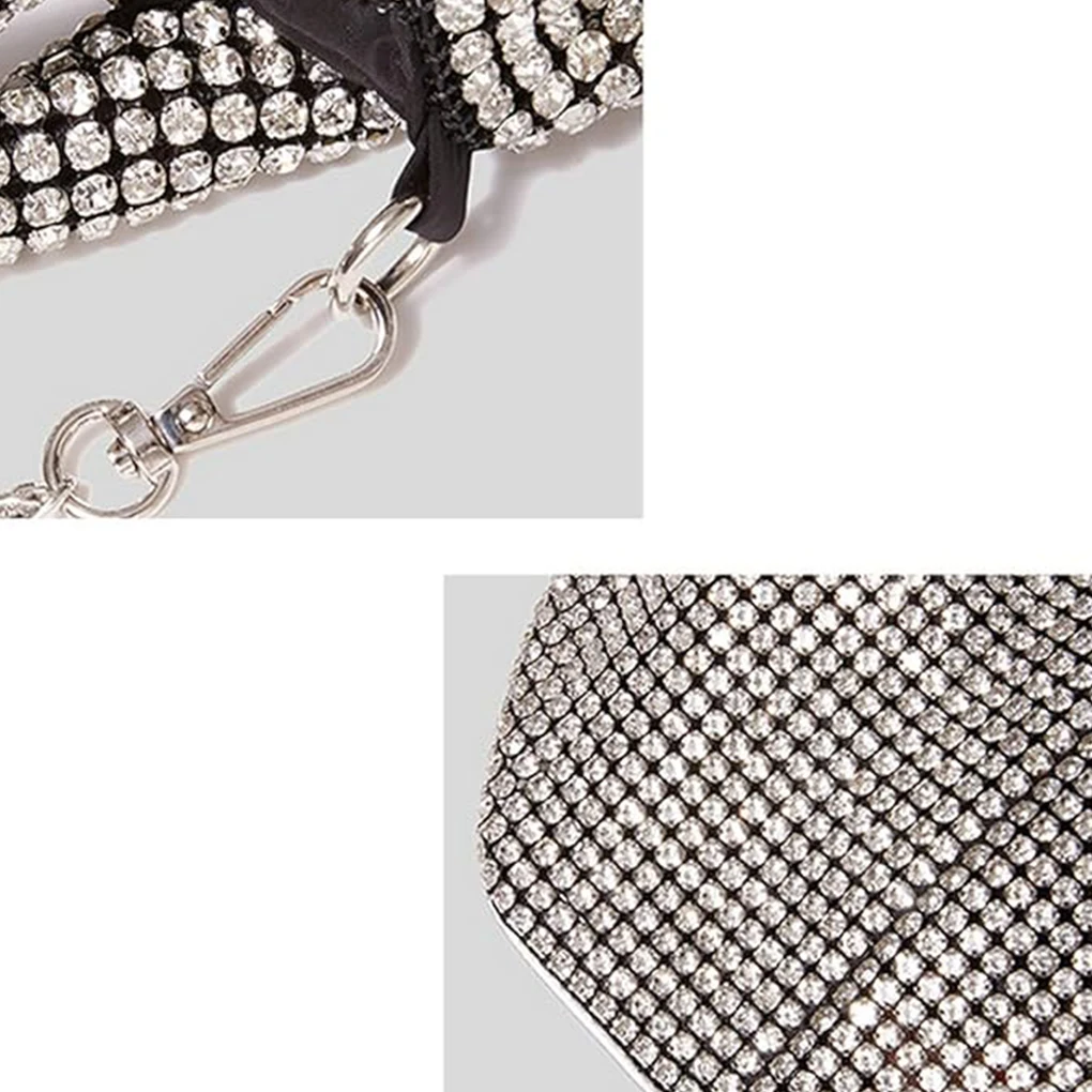 Women Bling Bling Sparkle Purse Be Center Of Attention With Shiny Handbag Wide Applications Size silver