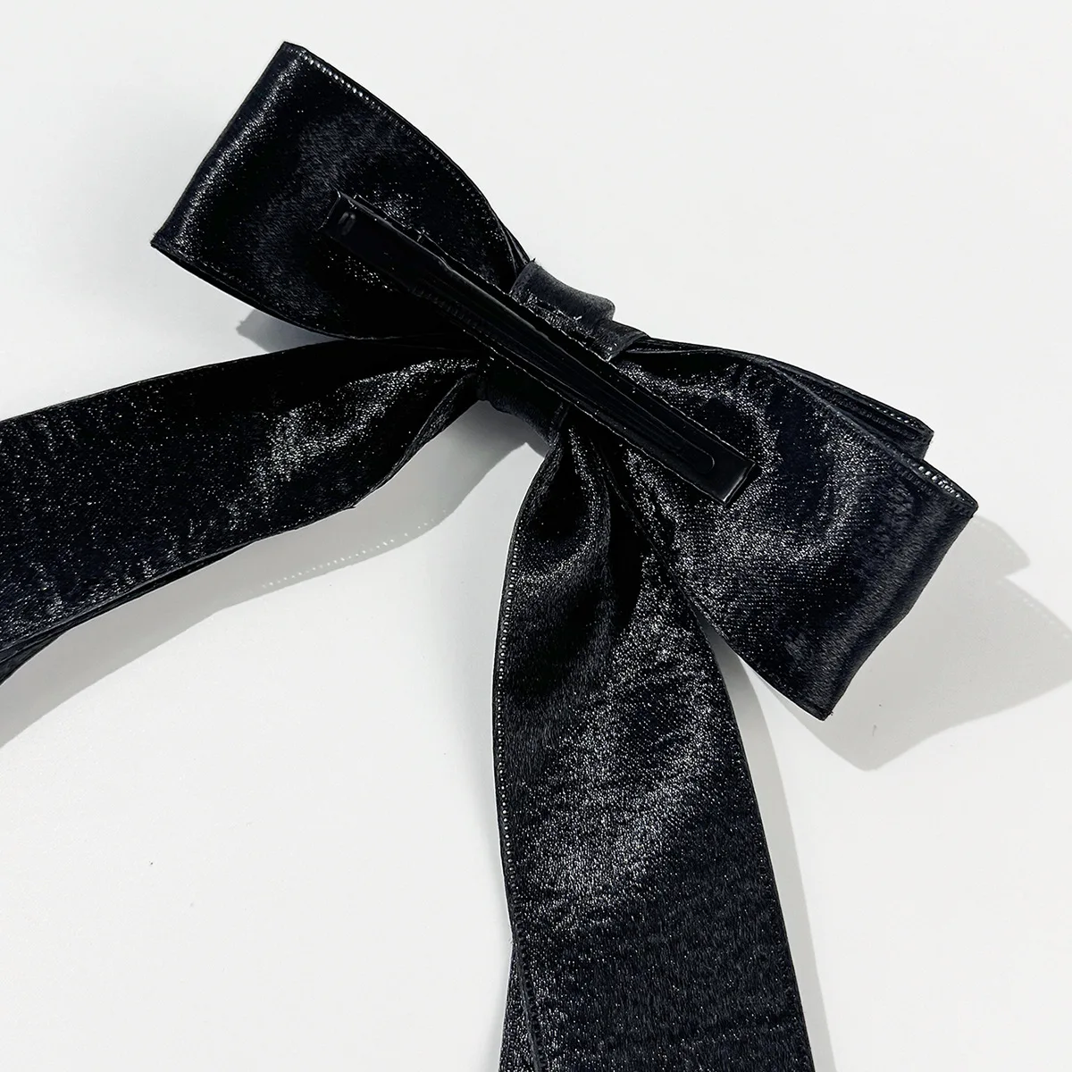 24pcs Satin Bow Hair Clips for Women Girls Kids - Elegant Long Tassel Bow Hairgrips 5.3 Inch Barrettes Bridal Headwear Bulk