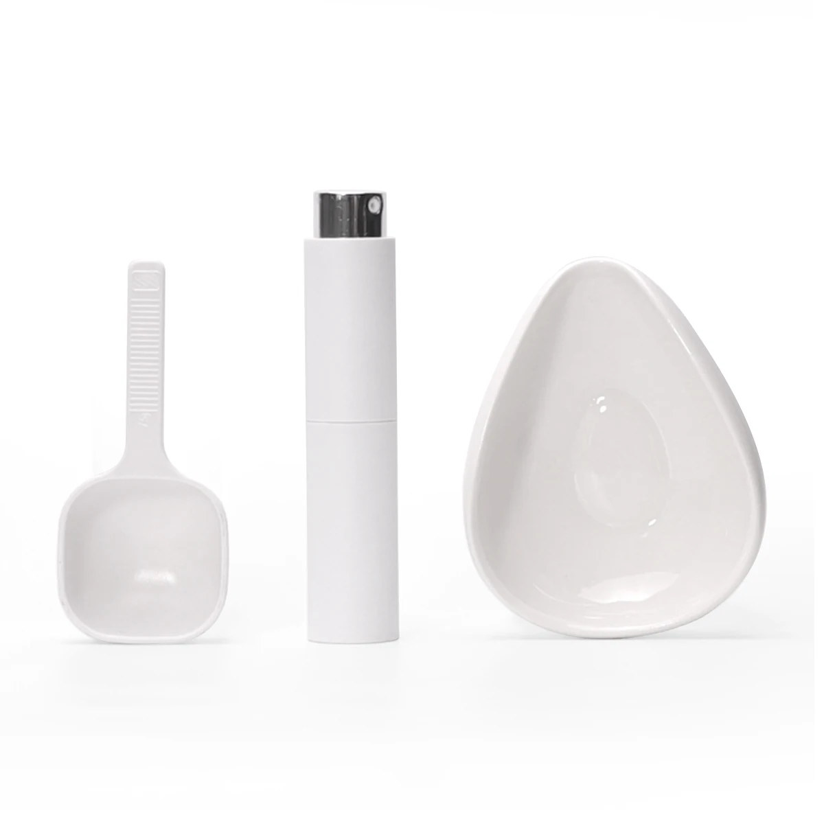 Leeseph Kaffeebohnen-Dosierbecher und Löffel-Set, Keramik-Dosiergefäß-Messtablett-Set für Kaffee oder Tee, Espresso-Zubehör 3