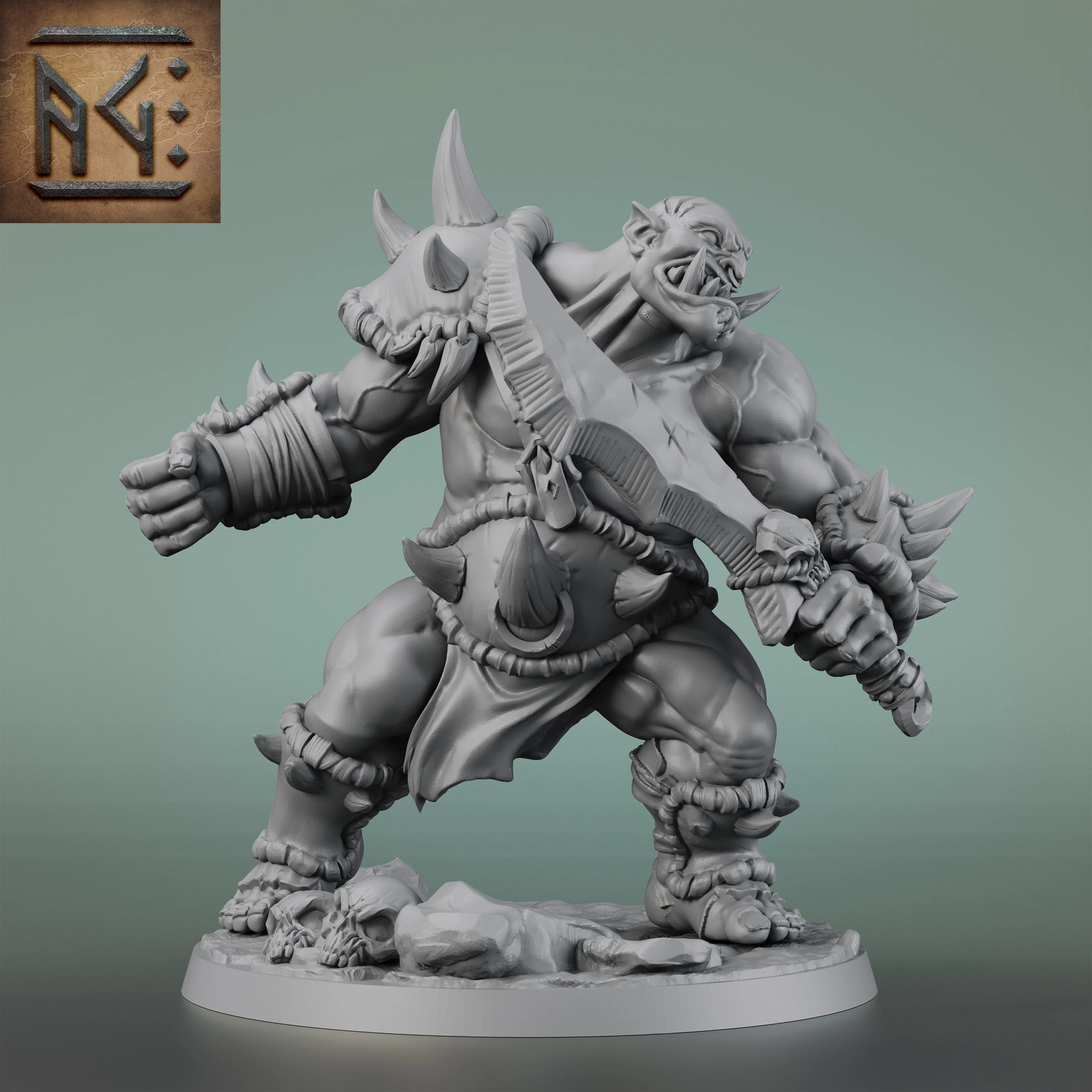 Sci-Fi Orc Squad Miniature Set - Fantasy TTRPG Figures, Collectible Models, Great Gift for Hobbyists & Tabletop Roleplaying