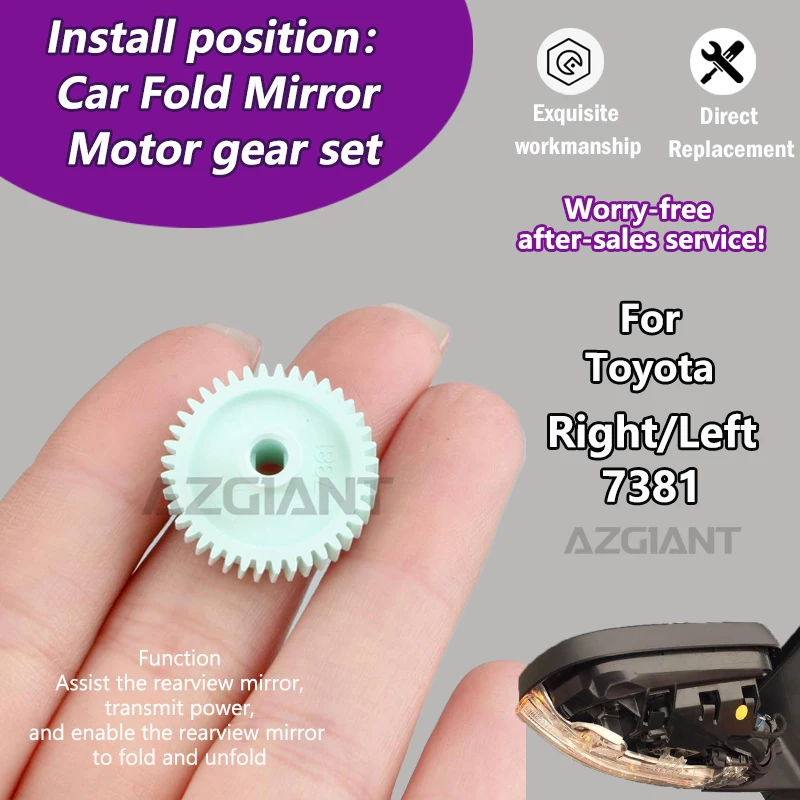

AZGIANT For Toyota Estima/Kijiang Innova MK2/Esquire MPV/RAV4 XA40/Prius/Camry Car Exterior Folding Mirror Gear accessories 7381