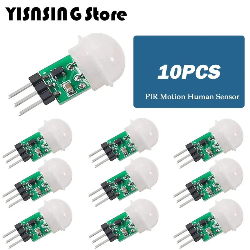1-10pcs Mini IR Pyroelectric Infrared PIR Motion Human Sensor Automatic Detector Module AM312 Sensor DC 2.7 to 12V