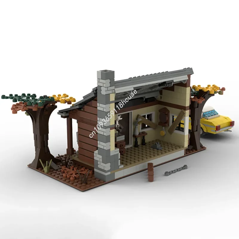 598 elementów Miasto Zła z Krainy Zmartwych Dom Namiotowy Knowby Model Ulicy Klocki do Budowania Kreatywne Edukacyjne Zabawki Prezent dla Dzieci