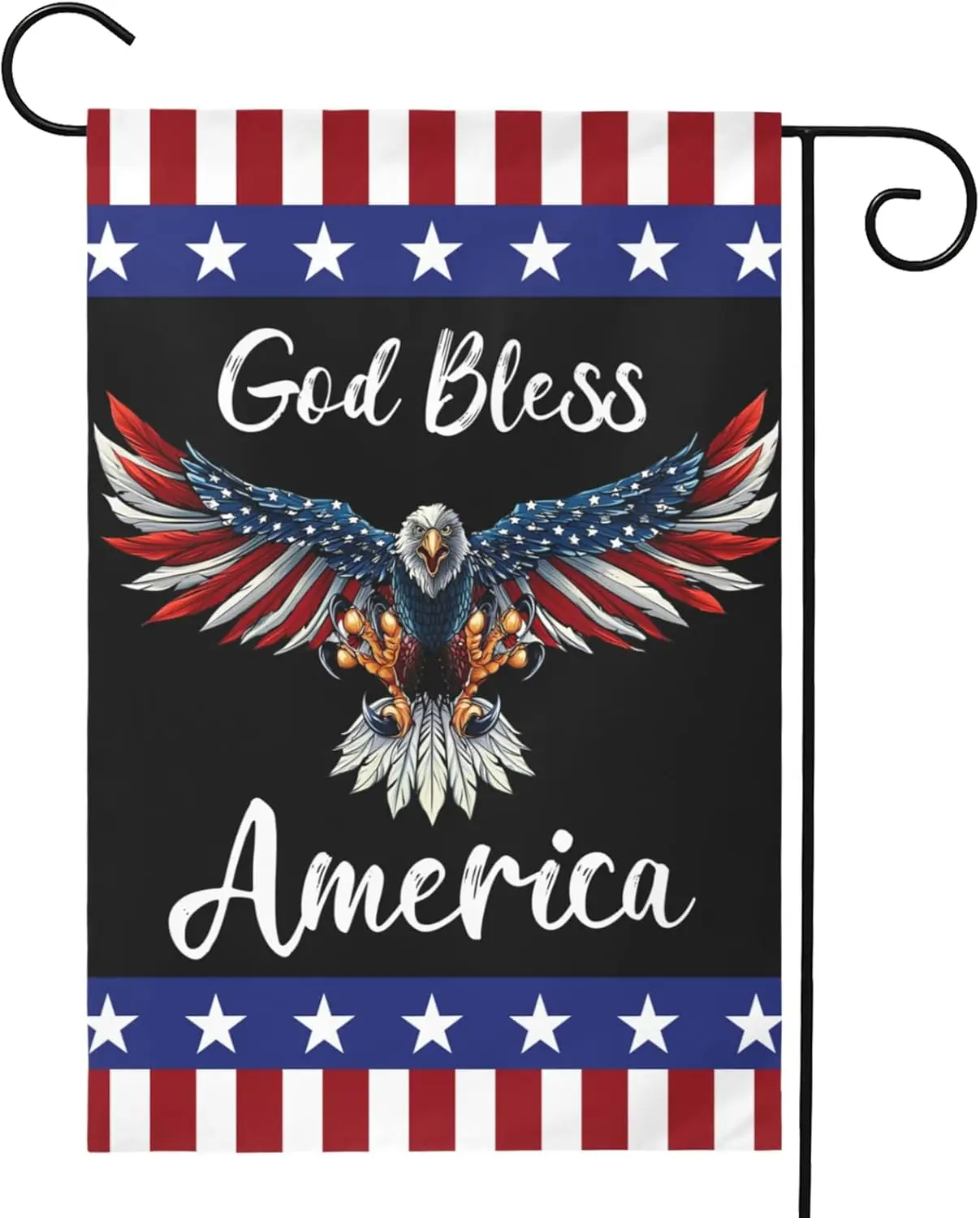 God Bless America Patriotic Garden Flag 12 x 18 Inch 4th of July Eagle Garden Flags America Flag Double Sided Independence D PPZ