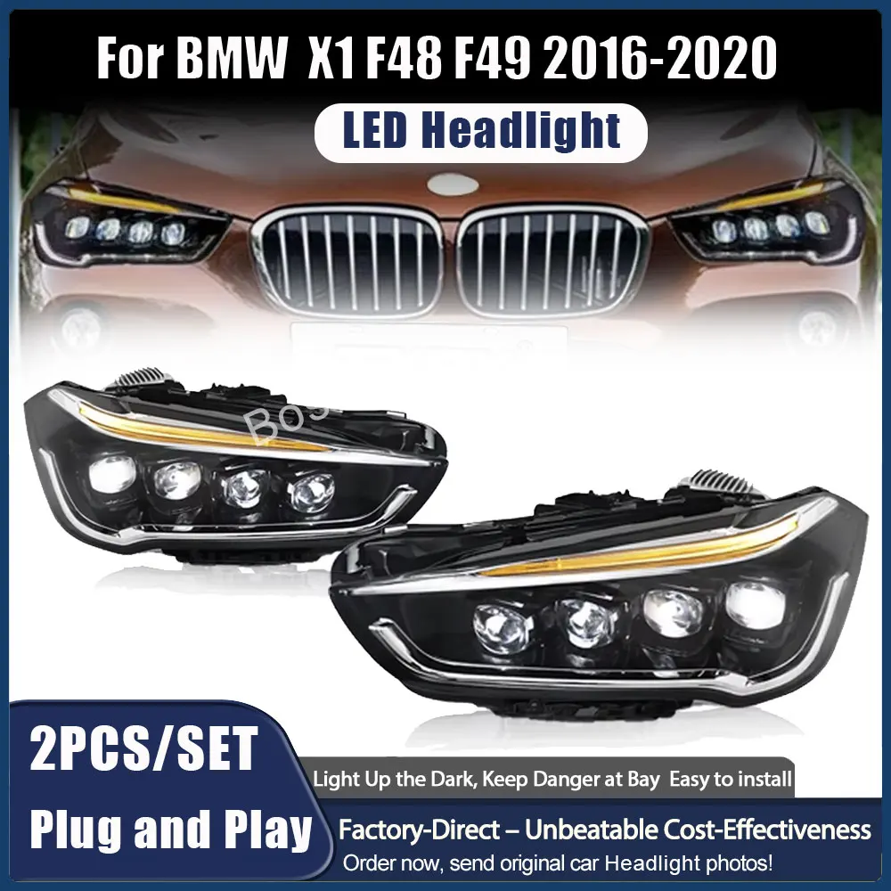 

Car Lights for X1 2016-2020 F48 F49 LED Dynamic Headlight DRL Fog Lamp Turn Signal Low Beam High Beam Projector Lens Accessories