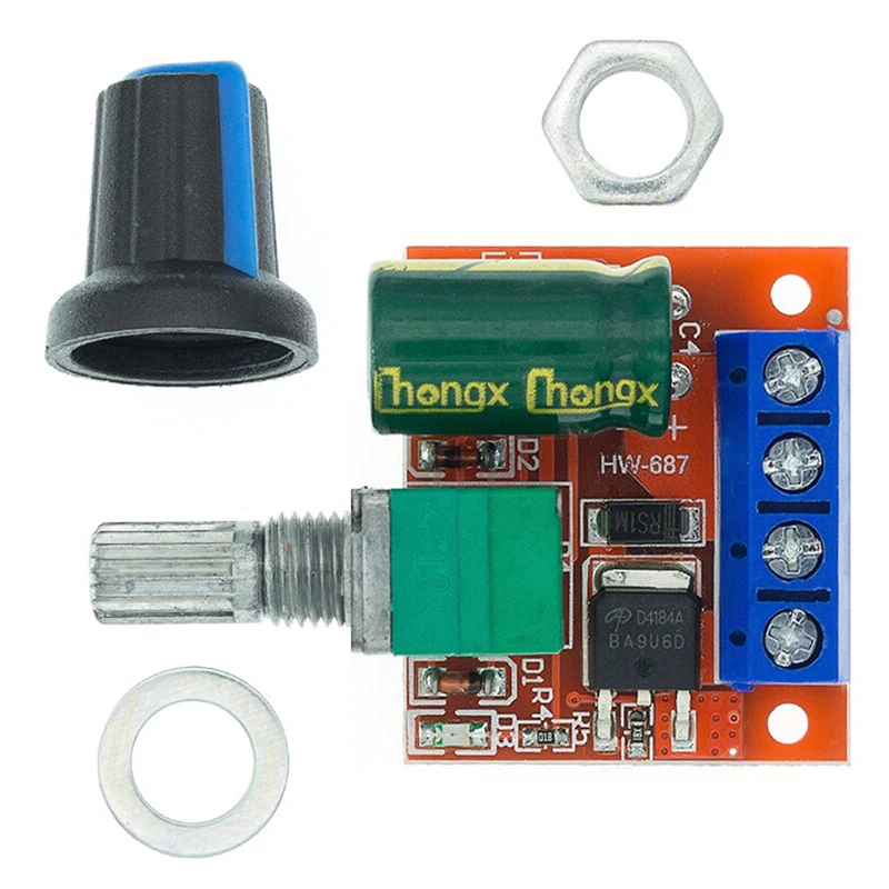 Mini PWM DCMotor Speed Controller Module Adjustable Regulator Control Governor Switch LED Dimmer Cannot Be Connected To AC Power