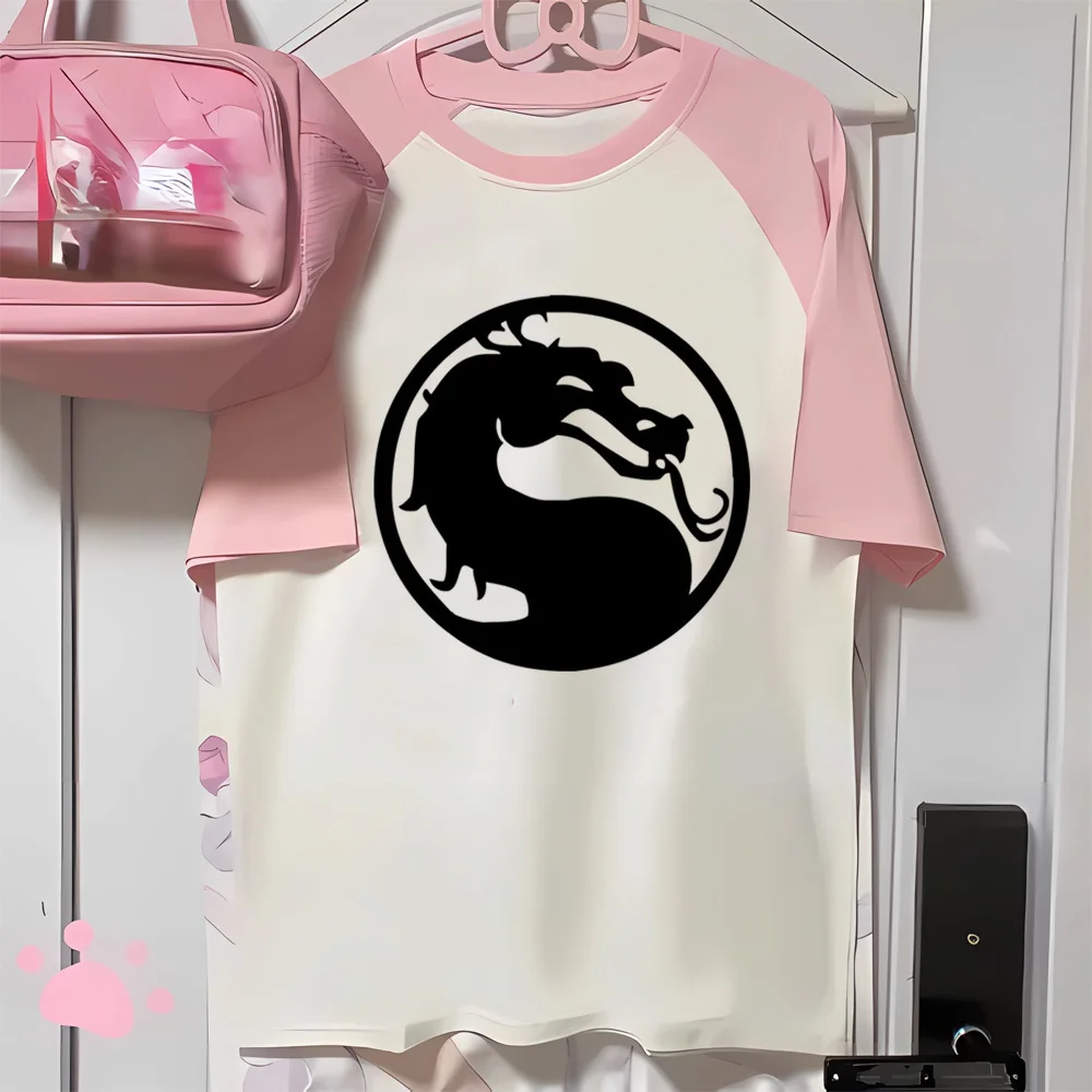 Mortal Kombat t-shirts women patterned summer trendy Tee girl y2k anime clothing