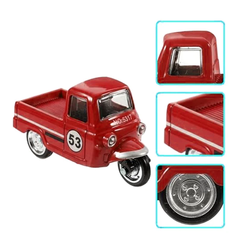 ABUL-3X Vintage Tricycle Model Tricycle Adornment Tricycle Car Model Car Ornament Desktop Car Ornaments Statue-A