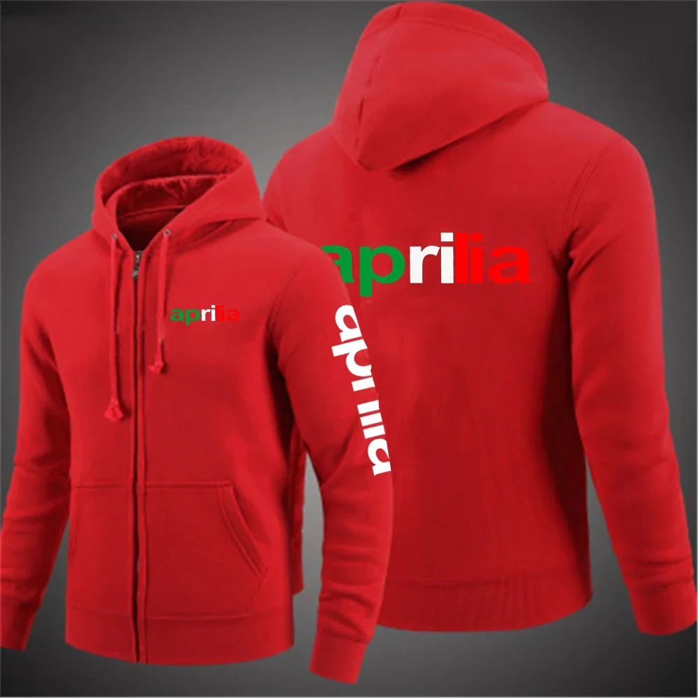 Motorrad Aprilia Frühling Herbst 2024 benutzer definierte Strickjacke Tops Reiß verschluss Hoodies Jacke drucken Kleidung Mode lässig Sweatshirt Mäntel