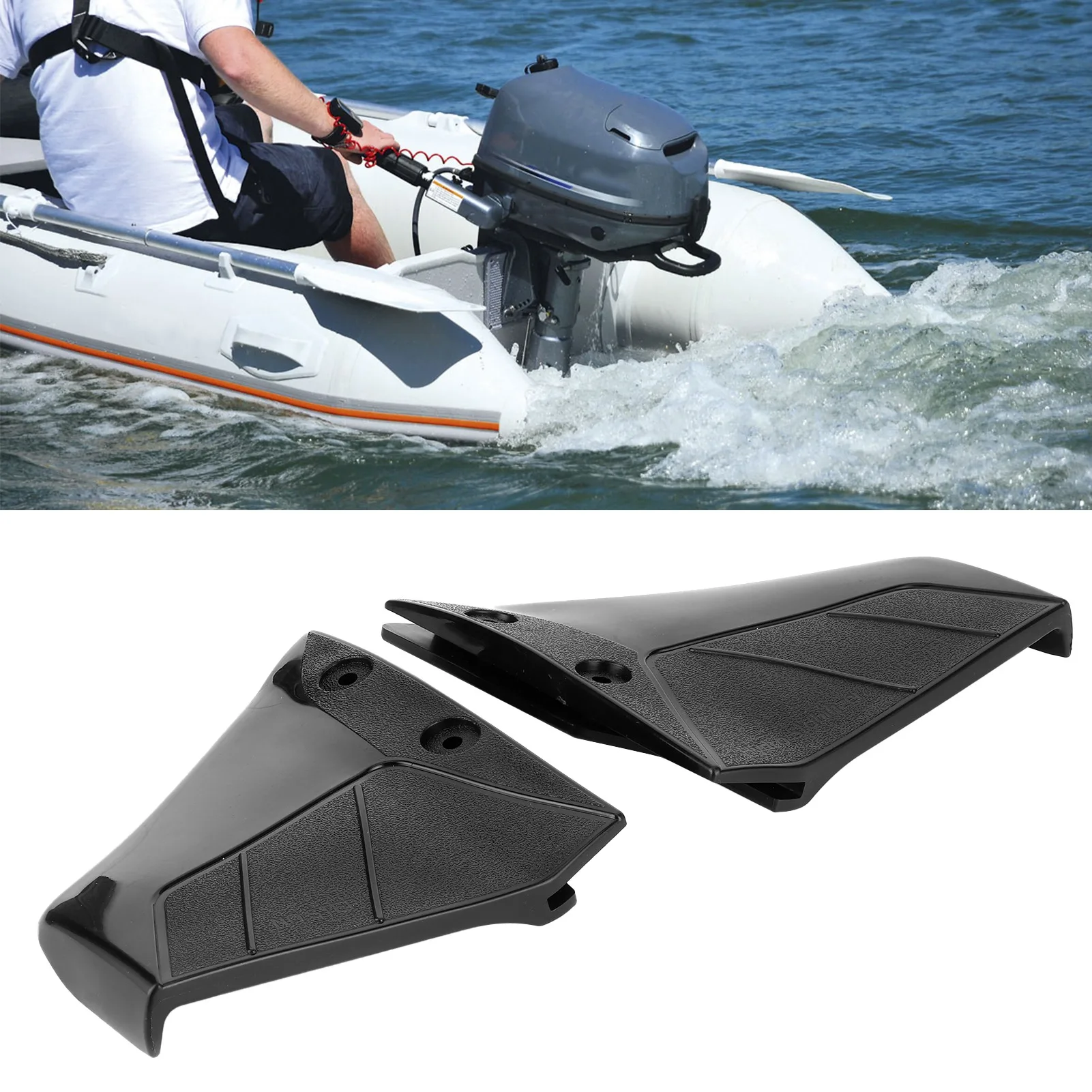 Hydrofoil Stabiliser Pair Small Hydrofoil Boat Motor Stabiliser Enigne Components for 4‑50HP Outboard with  Nut Boat Parts