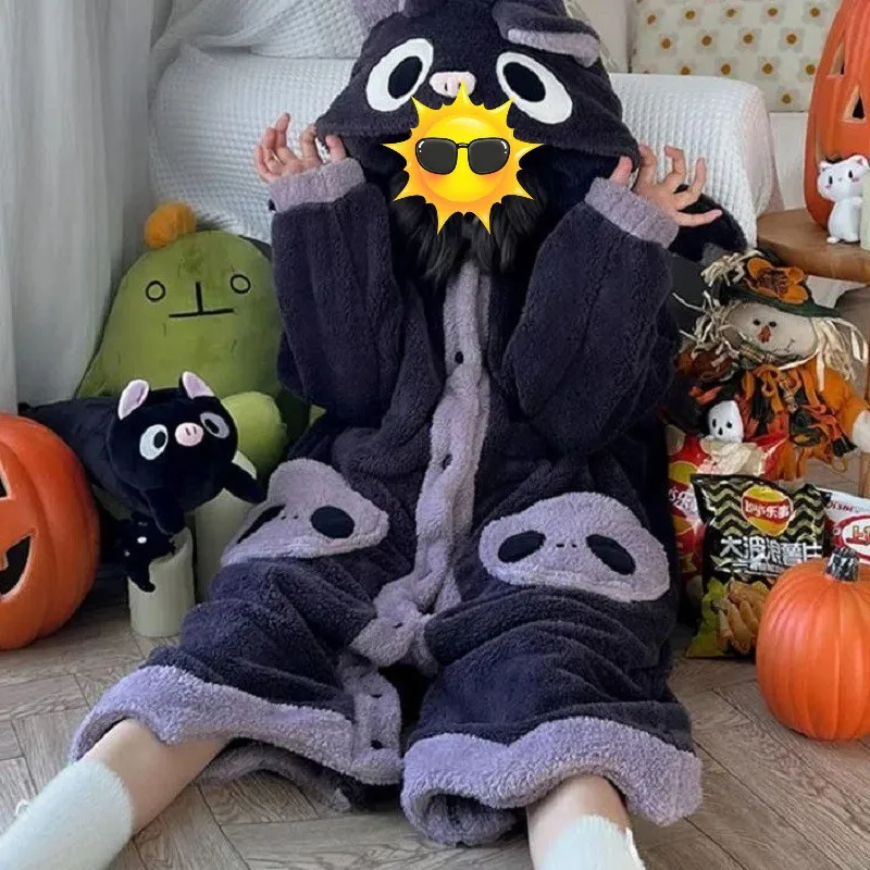 

Anime Adult Bat Cosplay Halloween Costumes Onesies Nightgown Xmas Carnival Funny Pajamas Kigurumi