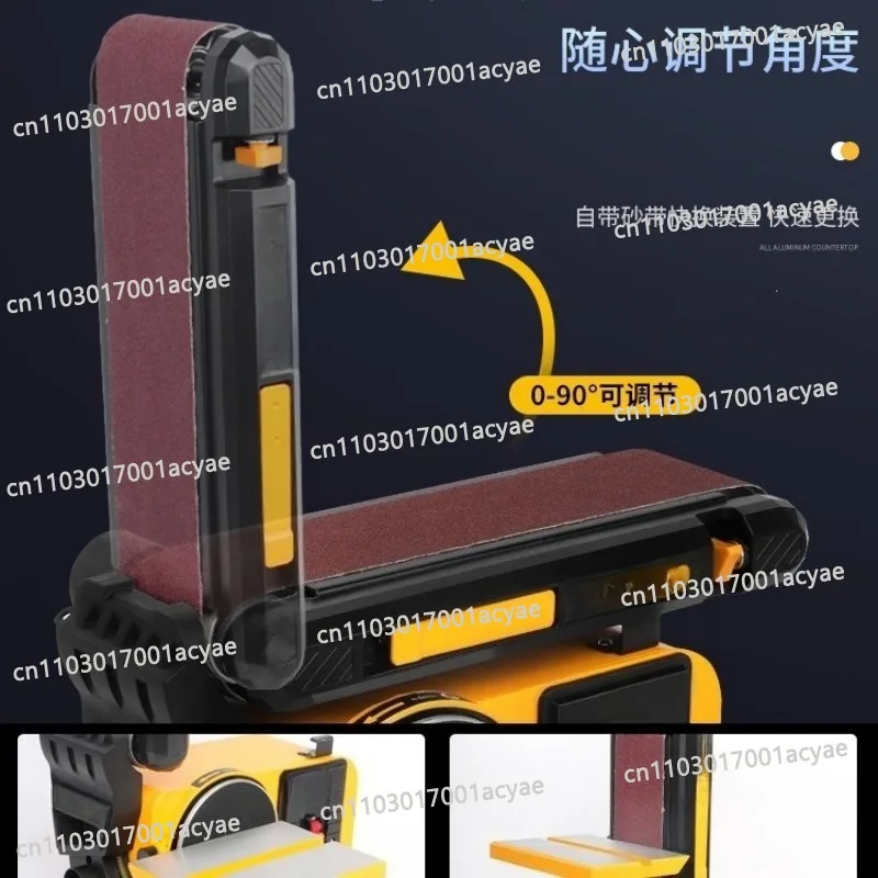 Woodworking Desktop Grinder Polishing Machine Small Knife Sharpener 4X6 Sand Disc Belt Machine