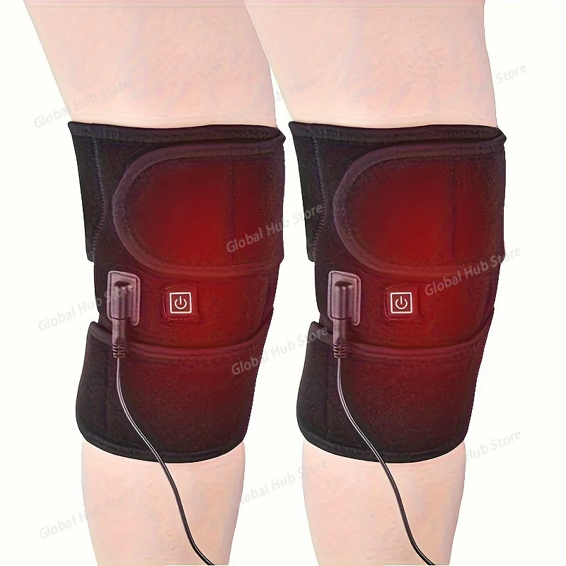 Electric Knee Support Massager Wrap Hot Compress Brace Warmer Alleviate Muscle Fatigue Knee Warm Outdoor Sports Relax