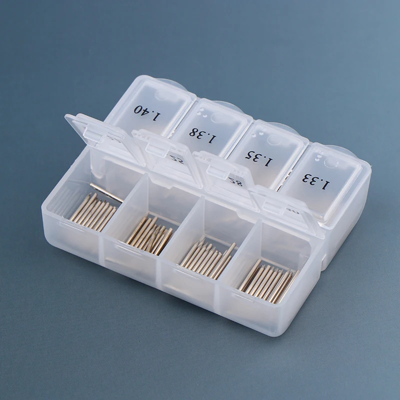 Parti di pianoforte Tuning Manutenzione Indoccaggio Macchina Chiodi per alberi Strumento di riparazione 1635C Chiodo per alberi Shenda Ago Scatola di immagazzinaggio in plastica