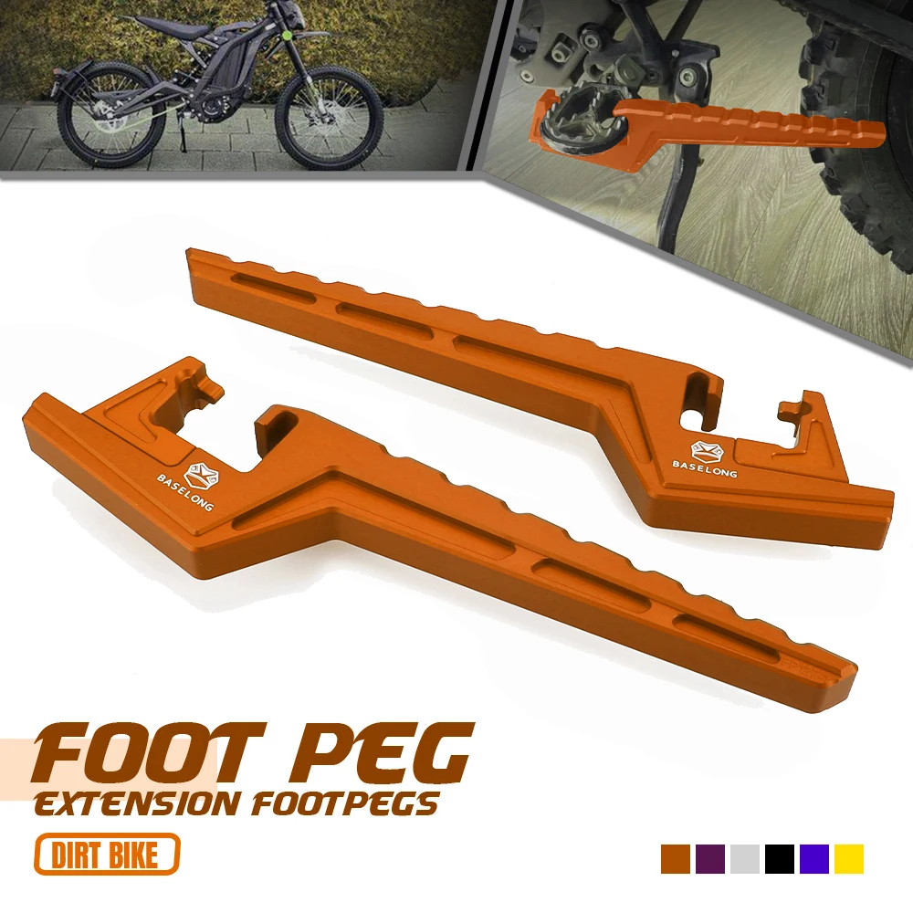 

For 125 250 300 350 450 500 SX-F XC-F XC-W EXC-F SX XC Passenger Foot Peg Extensions Extended Footpegs Off-Road Accessories