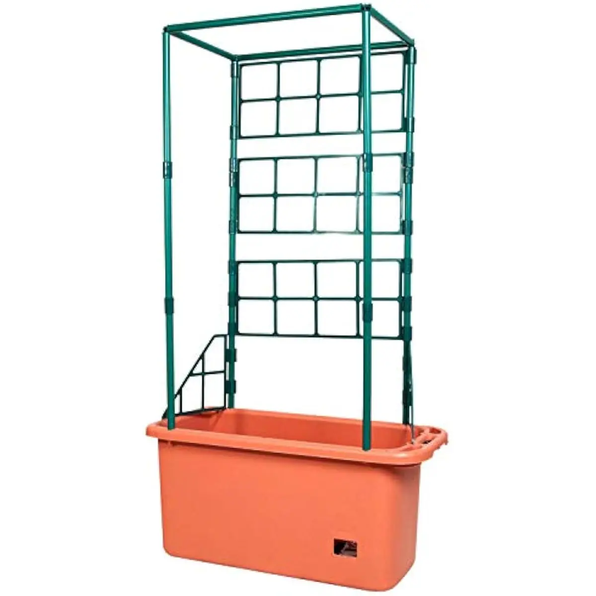 GCTR Tomato Grow System 10 Gallon Planter with 4 Foot Vertical Trellis Support Frame Lightweight Plastic Construction Green Colo
