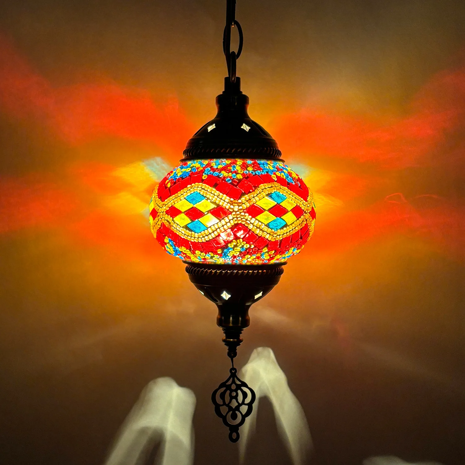 Chandelier Turkish Glass Classical Mosaic Coffee Western Restaurant Xinjiang Retro Folk Chandelier view 4