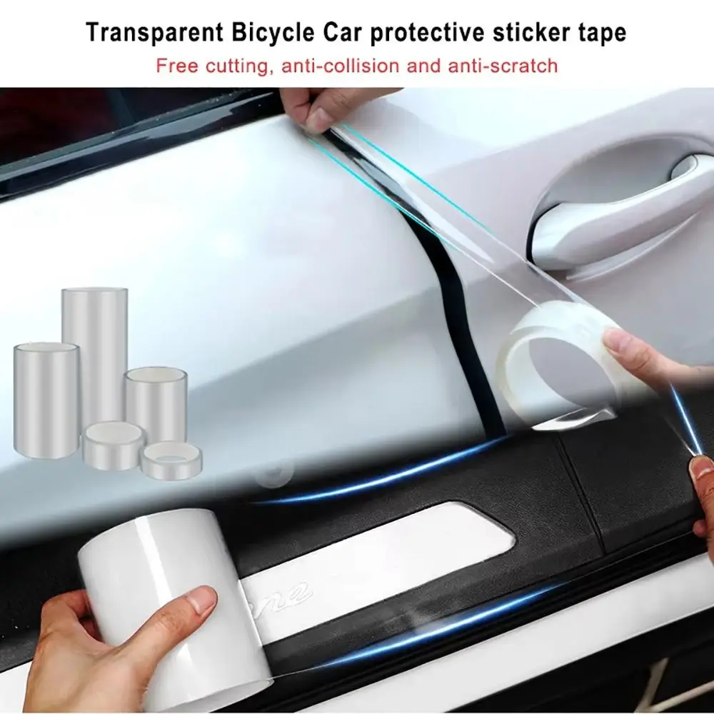 1Roll Bike Frame Protector Transparent Protective Film Riding Decoration Invisible Bicycle Protection Stickers