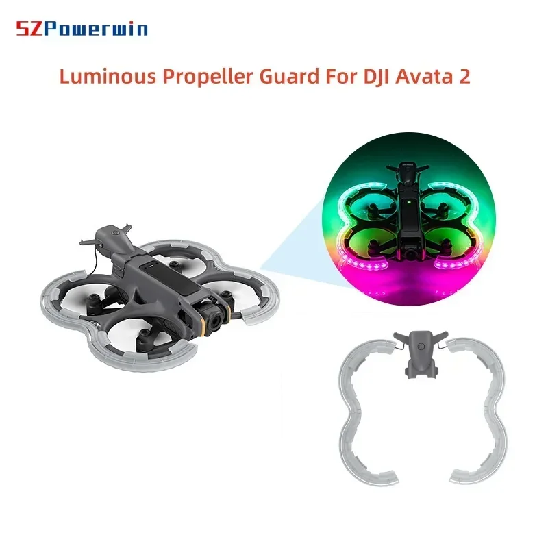 Protection Cover for Avata 2 Drone Accessories Propeller Guard For DJI Avata 2 Drone Luminous Rings Anti-collision Bumper