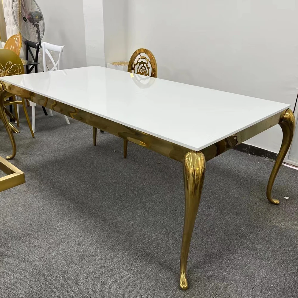 

Luxury Table Wedding Event Table Gold Home Furniture Dining Table Stainless Steel