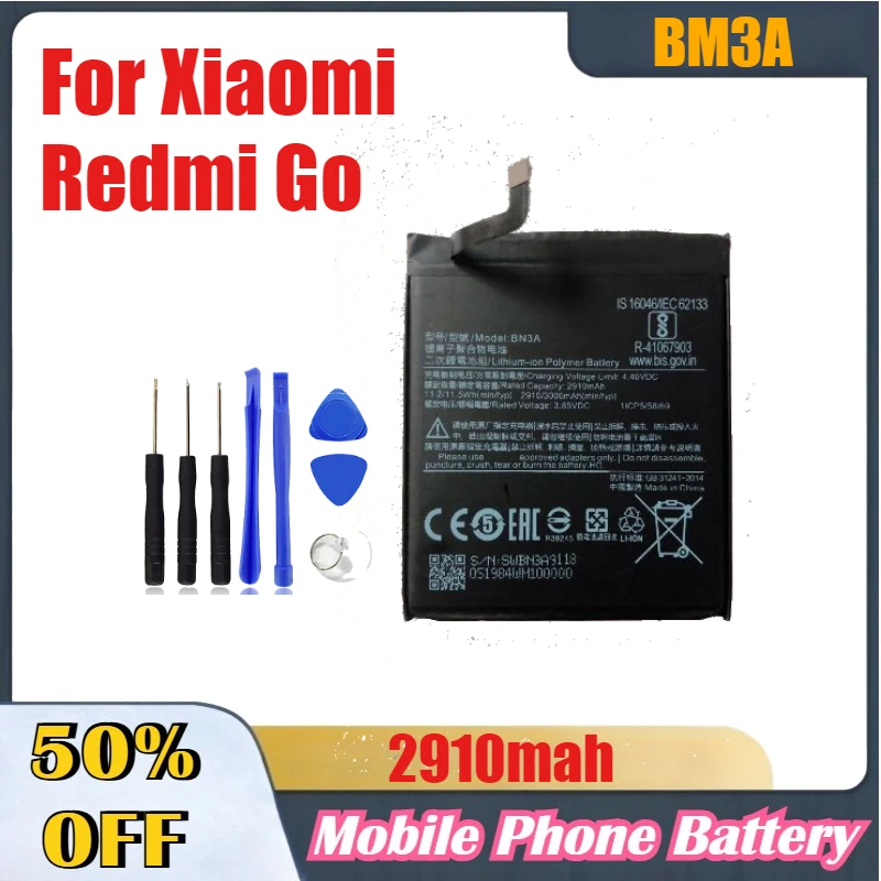 

3000mah BN3A High Quality Mobile Phone Batteries for Xiaomi Redmi Go RedmiGo Replacement Lithium Battery