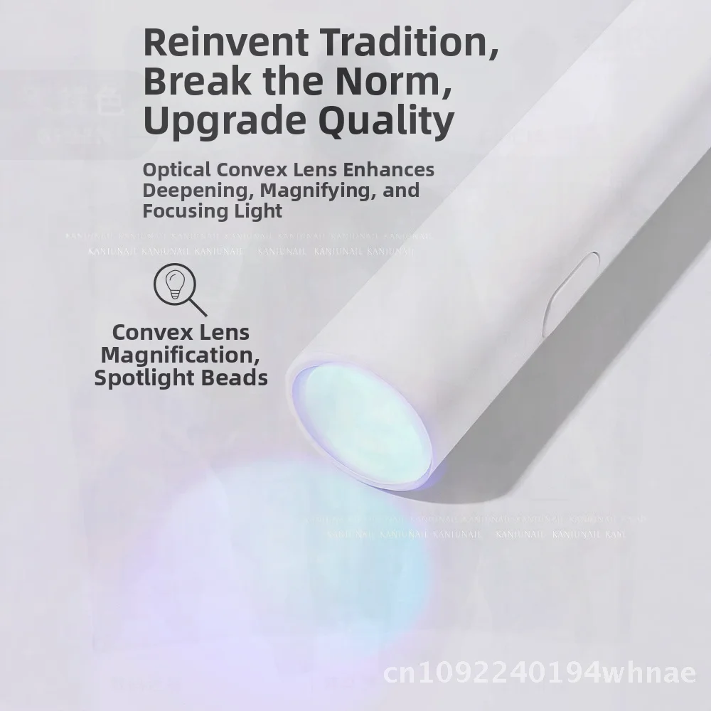 Handheld Nail Lamp Phototherapy Machine Mini UV Quick-Dry Curing Light Non-Blackening Fingers Portable White UV Nail Lamp for