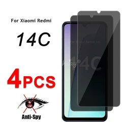 Privacy Screen Glass For Xiaomi Redmi 14C Glass Anti-Spy Protector Film Redmi 14C Tempered Glass Film Redmi 14C Screen Film