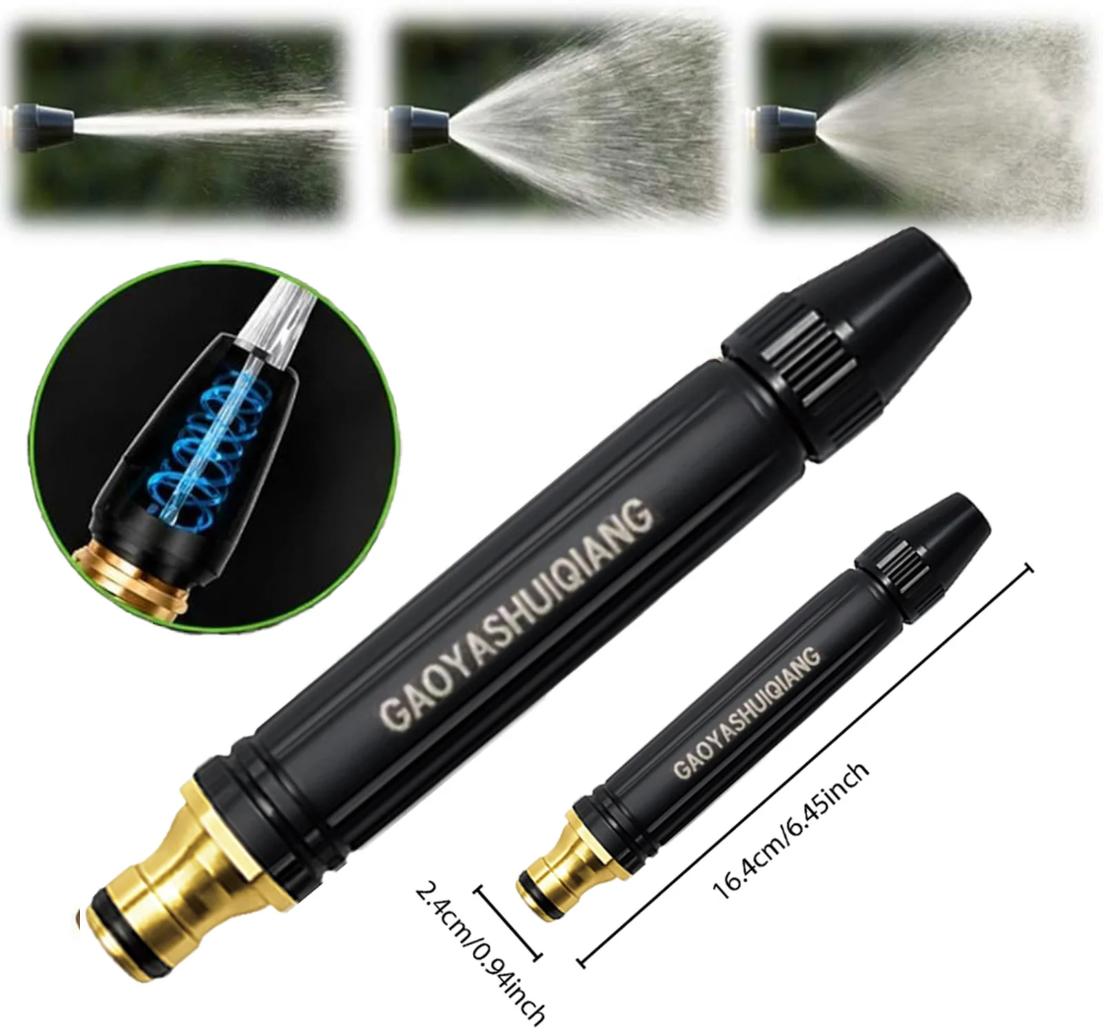 New Jet Nozzle Power Washer for Garden Hose High Pressure Powerful Cleaning Spray Evenly Hose Nozzle for Car Washing Clean Tools