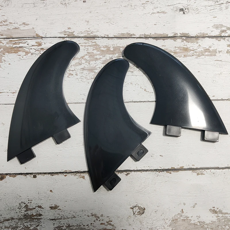 G5 3pcs/set Surfboard Black Plastic Soft Tail Rudder Balance Diverter Tail Fin Complete Set Surfboard Accessories