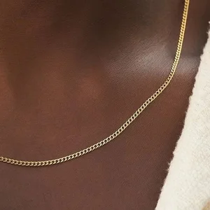 قلادة من الفولاذ المقاوم للصدأ للرجال والنساء ، التيتانيوم ، المجوهرات الكوبية أفضل 10 ملابس تخرج رجالية للرجال - رقم 3