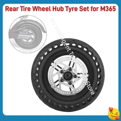 Electric Scooter Rear Wheel Kit with Solid Tire Inflatable Tyre And Disc Brake Plate for M365 1S pro Pro2 Scooter Parts Upgrade