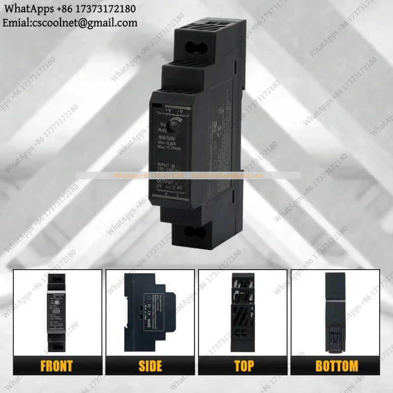 k06 HDR-15W 5V 12V 15V 24V 48V SMPS 110V/220V AC To DC DIN Rail Installation Ultra Slim Industrial Switch Power Supply 1PCS