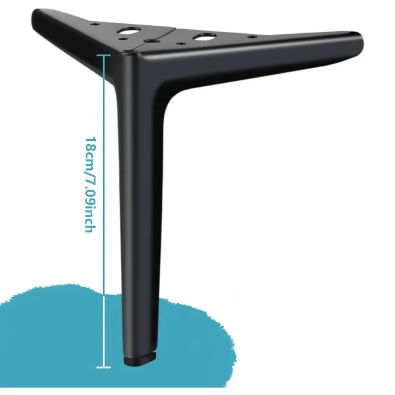 18cm metal replacement furniture legs, iron sofa legs, metal nitration support legs, diamond triangle vertical cabinet feet