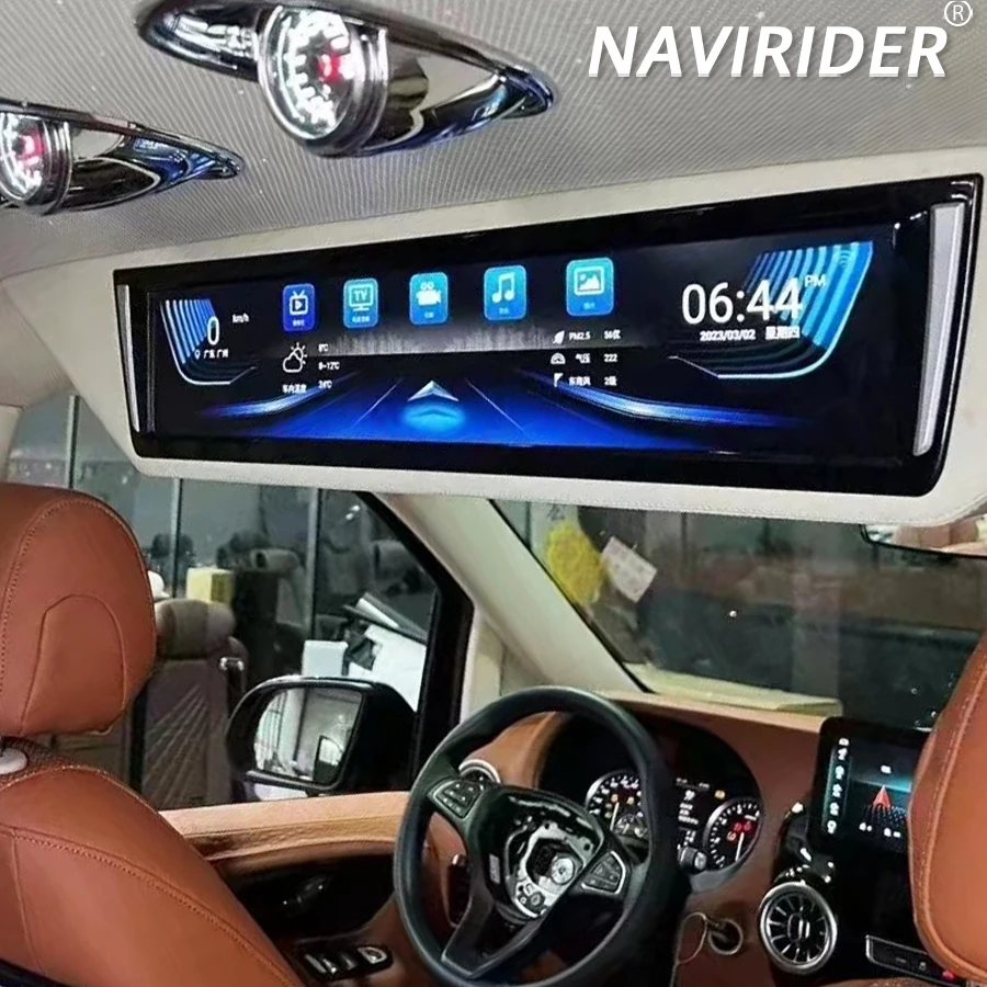 24inch For Benz for Brunder For Toyota Center Rearview Display Landscape Entertainment Android 10 Roof Ceiling Monitor Player HU