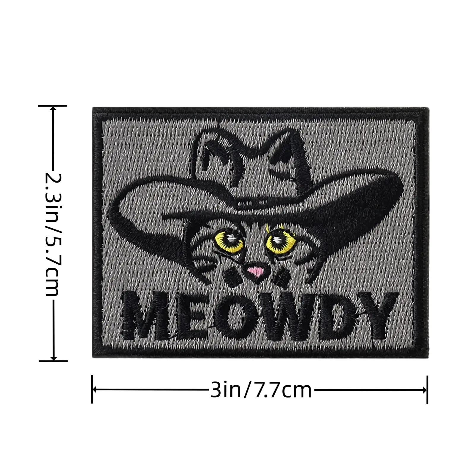 Meowdy Morale Patch Meme Cat Military Badge Murph Hook and Loop Embroidered Patches for Tactical Backpack Vests Jackets Helmets