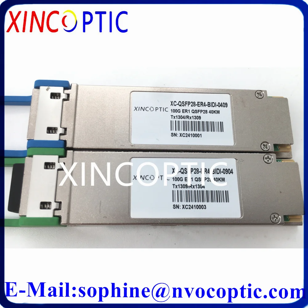 

100G QSFP28 BIDI TX1304/RX1309 ER1 40KM Single mode Simplex LC GBIC Optic Transceiver Module Compatible For Cisco,JUNIPER,Huawei