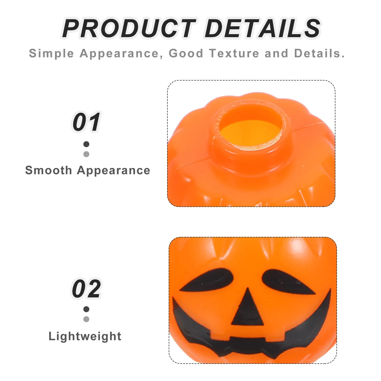 50 Pcs Pumpkin Light String Pendant Halloween Accessories Mini Bulbs Cover LED Lights Lamp Decorative Lighting