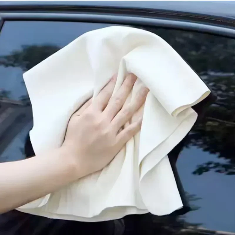 Natural Chamois Leather Car Washing Towels Super Absorbent Car Home Window Glass Drying Cleaning Cloth Quick Dry Wash Towel New