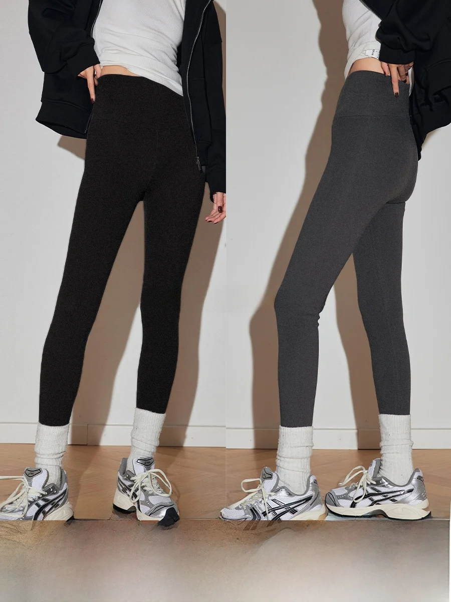 

Женские леггинсы для йоги осень-зима с текстурой кожи, из 60-ниточного чесаного хлопка, базовый слой ручной работы, комфортная посадка