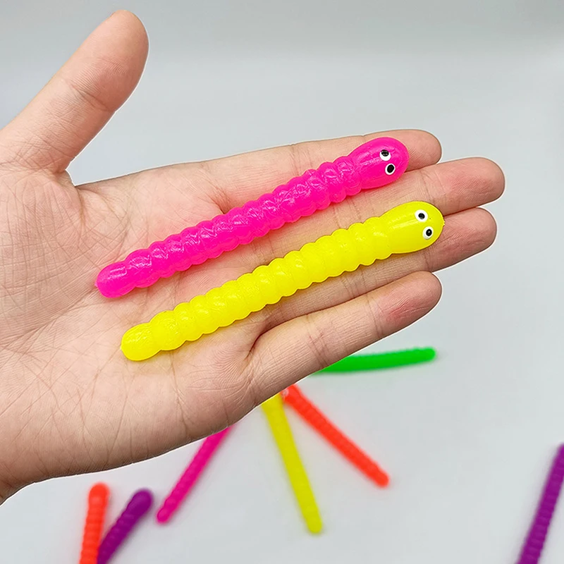 5PCS Stretch String TPR Rope Anti Stress String antistress autismo Vent puntelli colorati Caterpillar Pull Worm Noodle Fidget Toys