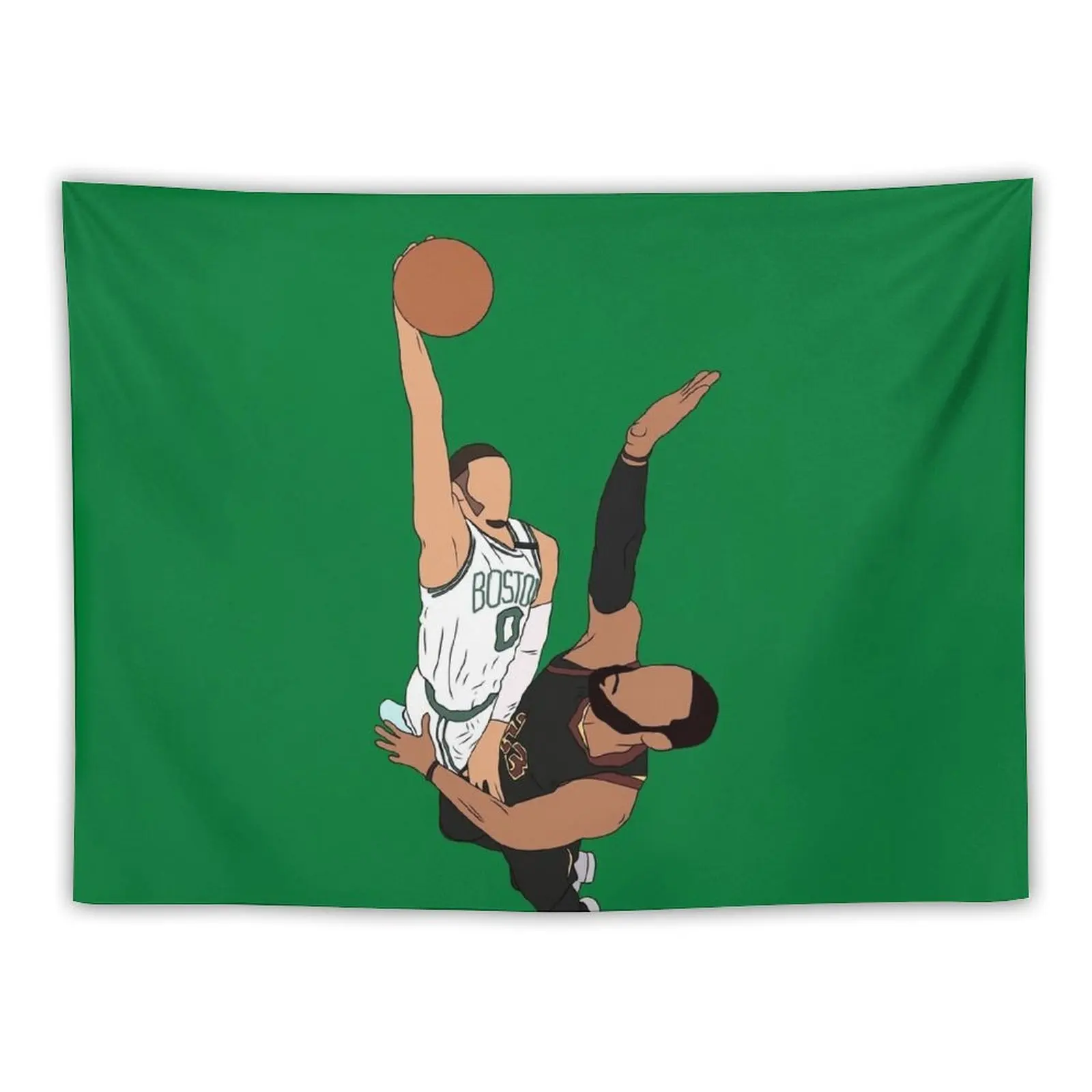 Jayson Tatum Dunks On LeBron Tapestry Home Decoration Decoration For Home Tapestry