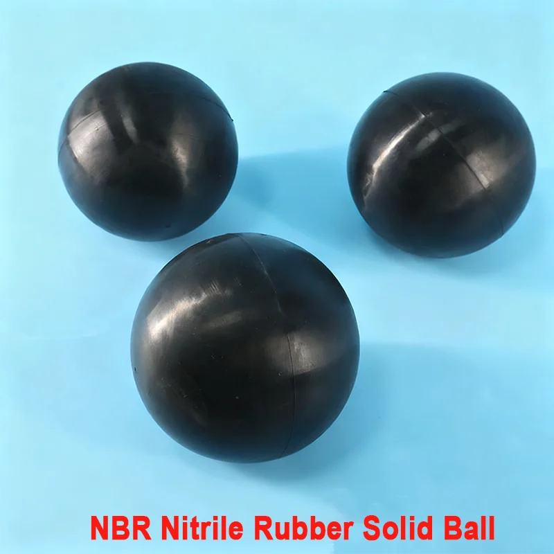 NBR Nitrile Rubber Black Solid Round Ball Dia 4/4.5-12.7mm Elastic Ball Industrial Wear-resistant Rubber Ball Sealing Element
