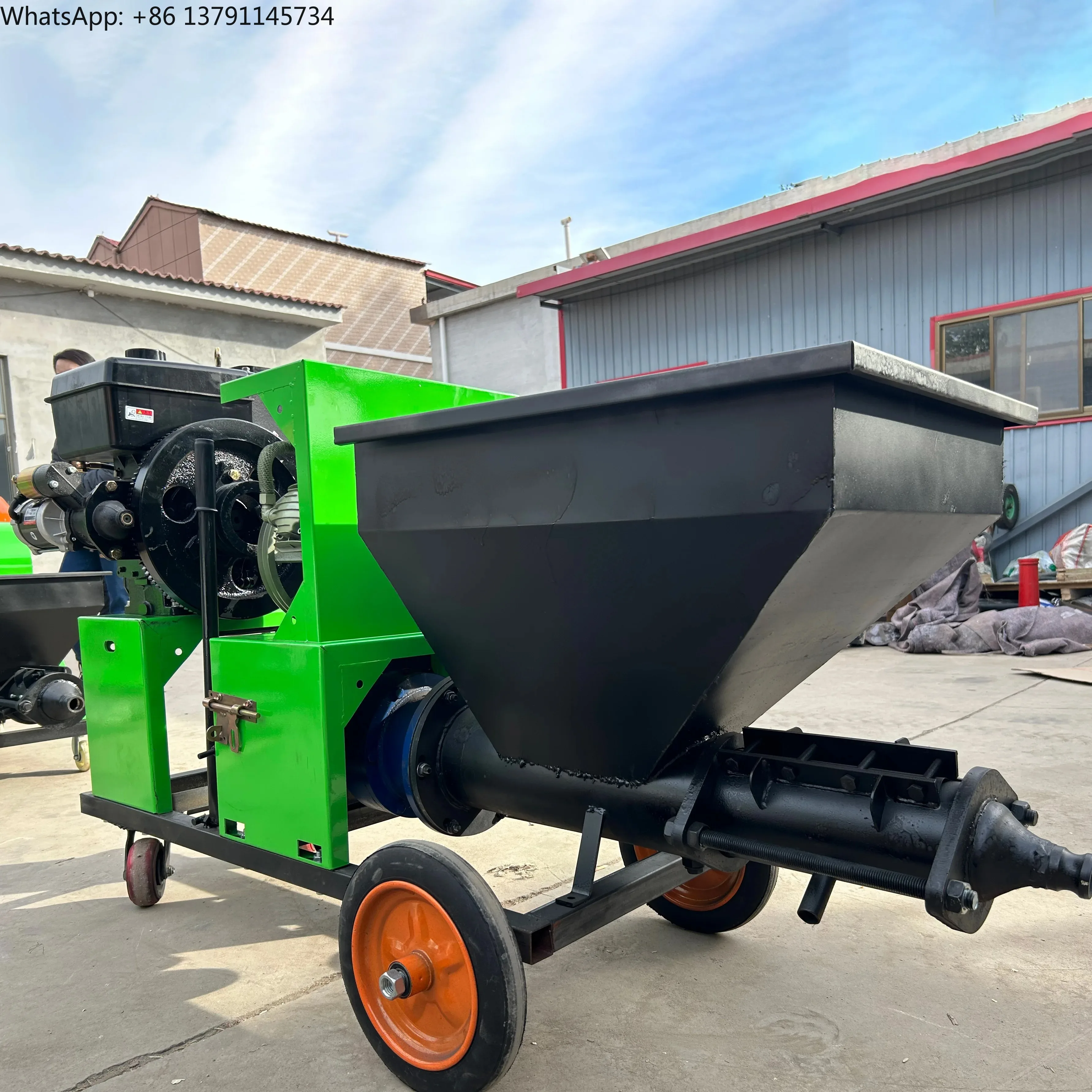New Electric Concrete Mortar Spraying Pumping Mortar Spray Plaster Rendering Machine Cement Mortar Plastering Spraying Machine