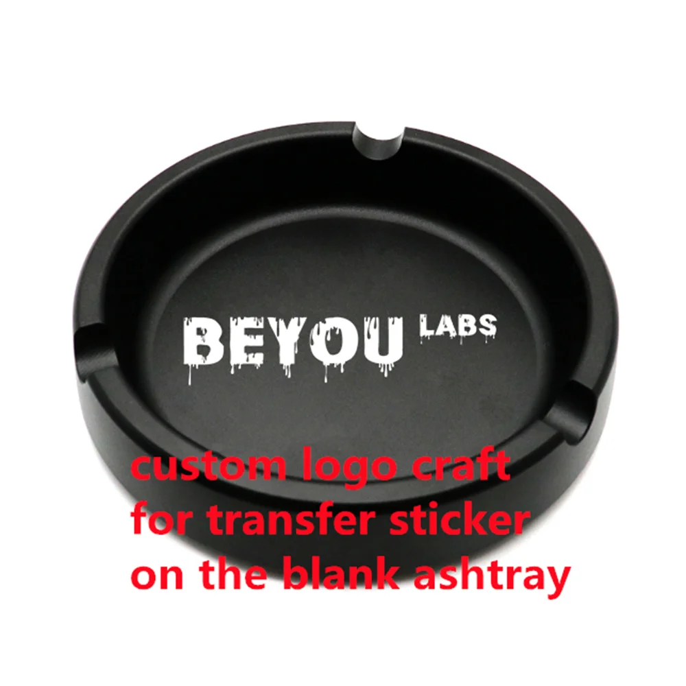 Custom Logo Smoking Ashtray Tobacco Cigarettes Rolls Cigar Ash Tray Zinc Alloy Alumnium Alloy Glass Silicone Smoker Accessoires