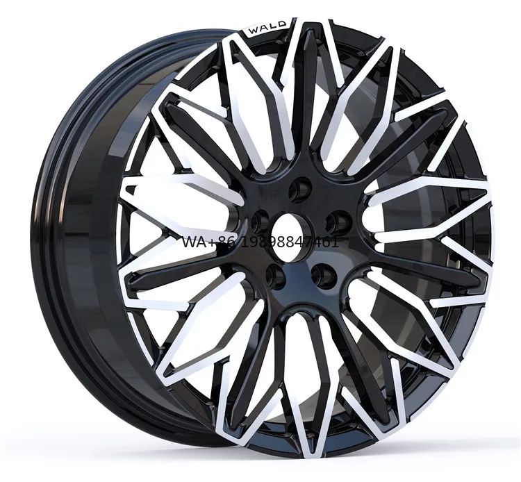 

19 Inch Wheel Rims New Design Forged Gun Gray Bright Black Car Surface Double Five Spokes Aluminum Alloy Wheels